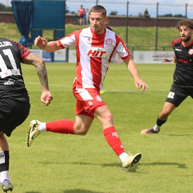 Fortuna Kölns Neuzugang Hendrik Mittelstädt gelang beim Blitzturnier in Monheim sein erstes Tor für den Südstadt-Klub.