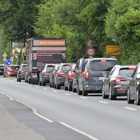 Am Samstag gab es im Sülztal einen riesigen Stau, der sich aber zum Abend hin auflöste.