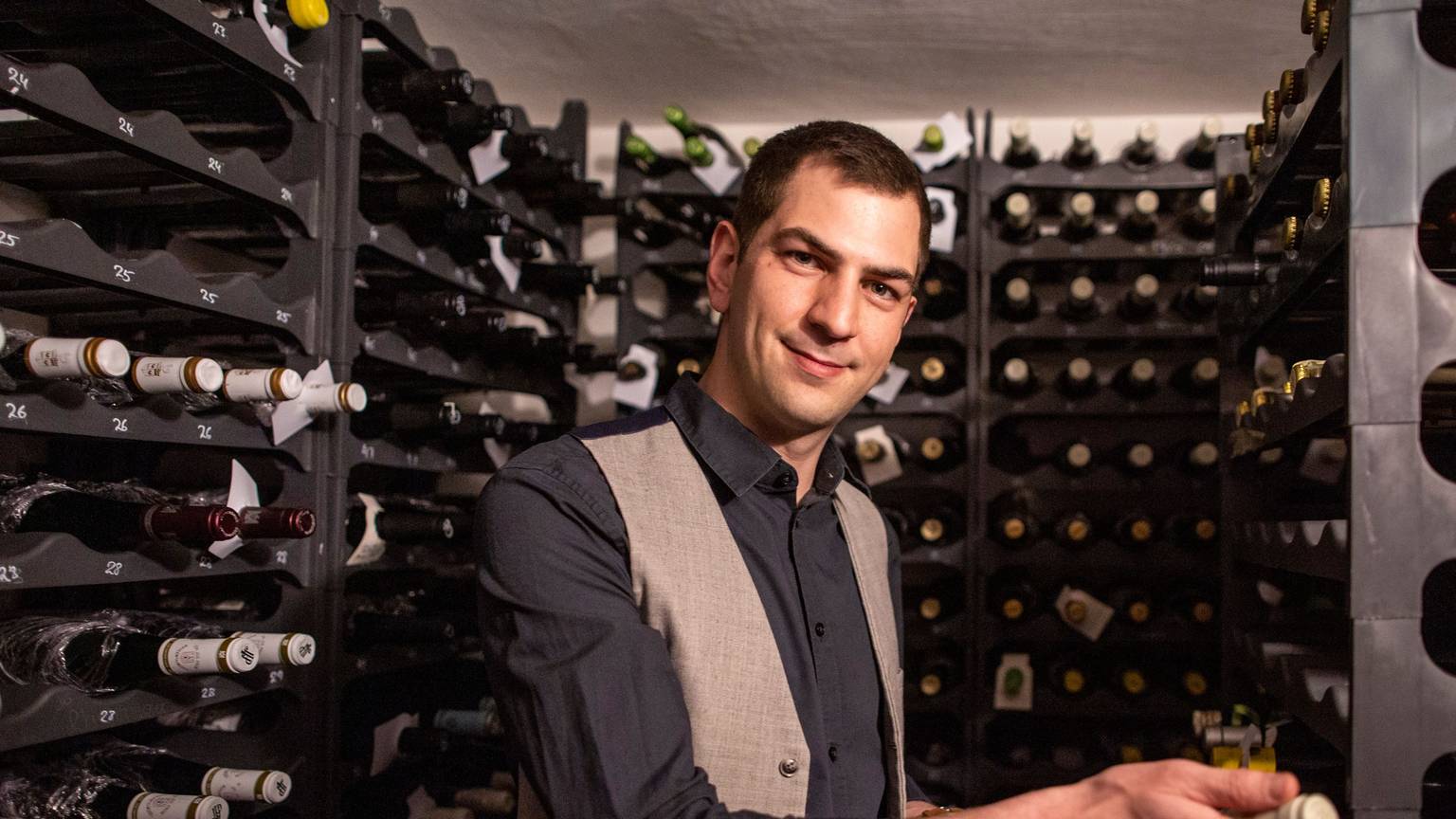 Stefano Angeloni, Sommelier im „Astrein“.