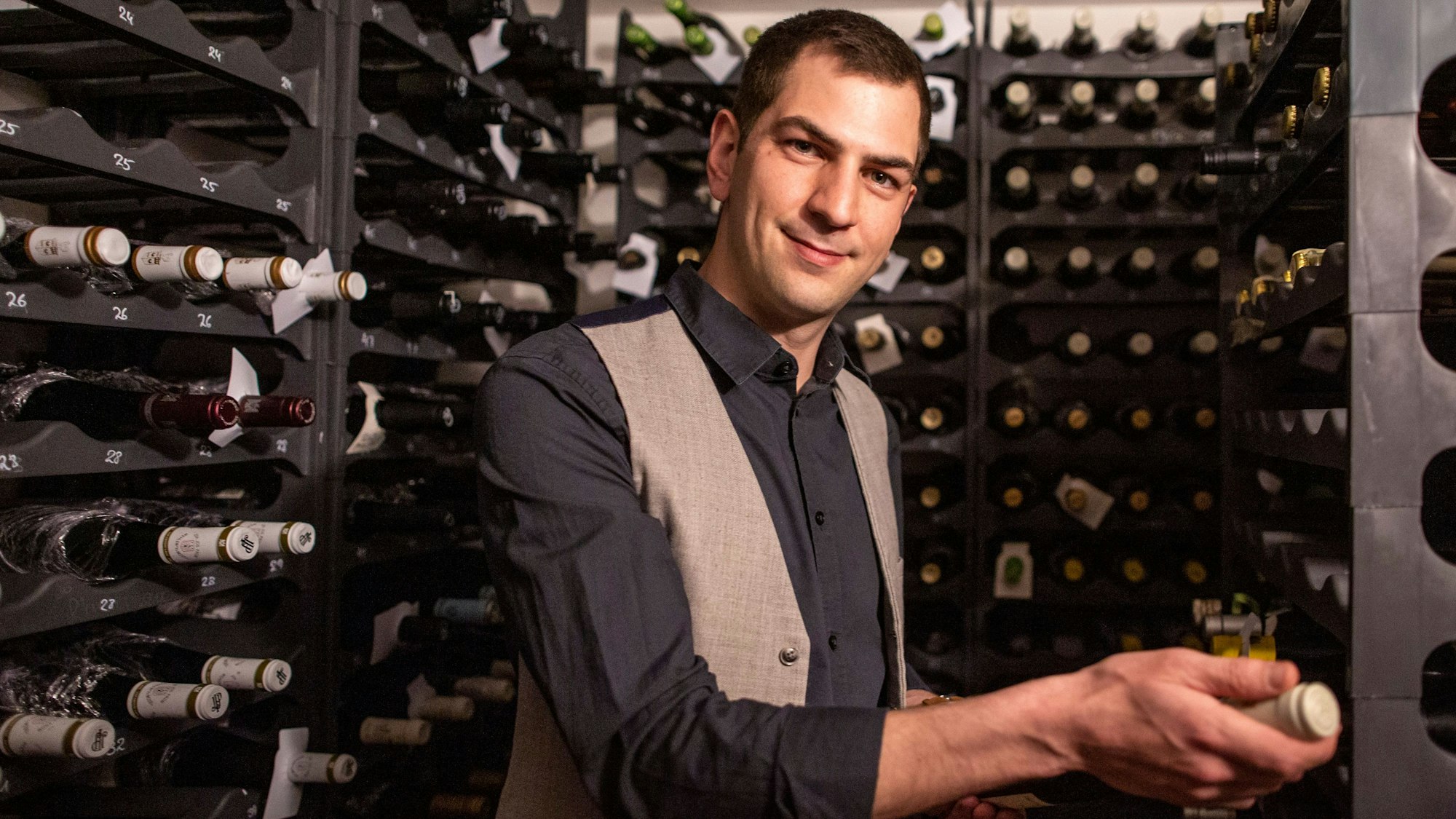 Stefano Angeloni, Sommelier im „Astrein“.