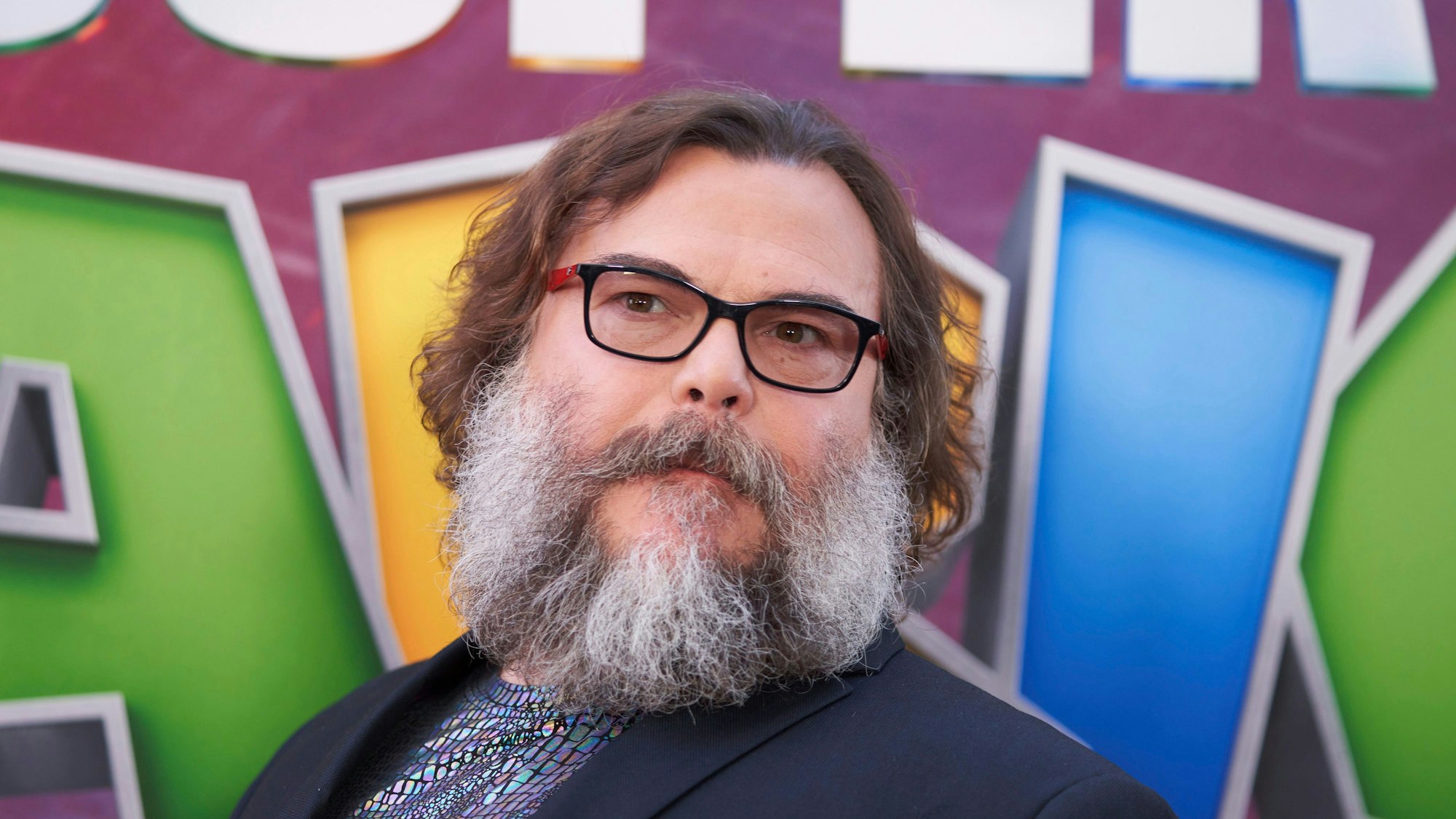 Jack Black kommt zur Premiere von „The Super Mario Bros. Movie“ ins Regal LA Live.