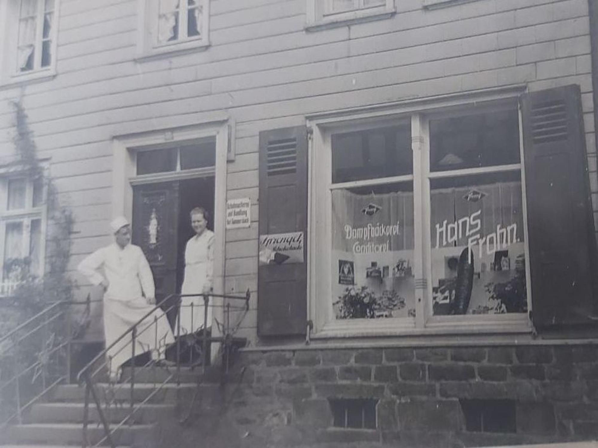 Historisches Foto einer Bäckerei