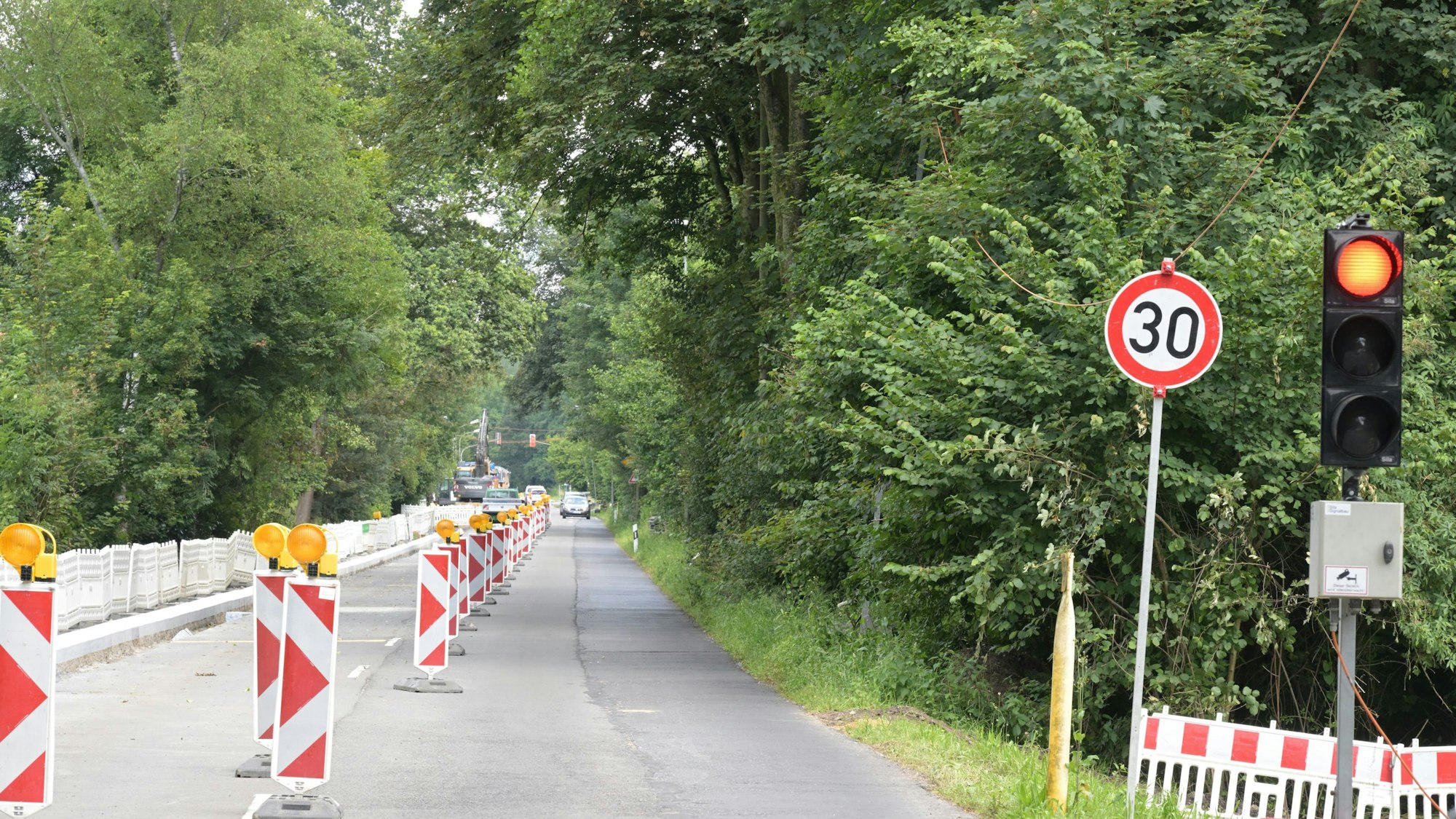 Das Foto zeigt die Baustelle zwischen Eichhof und Waldmühle.