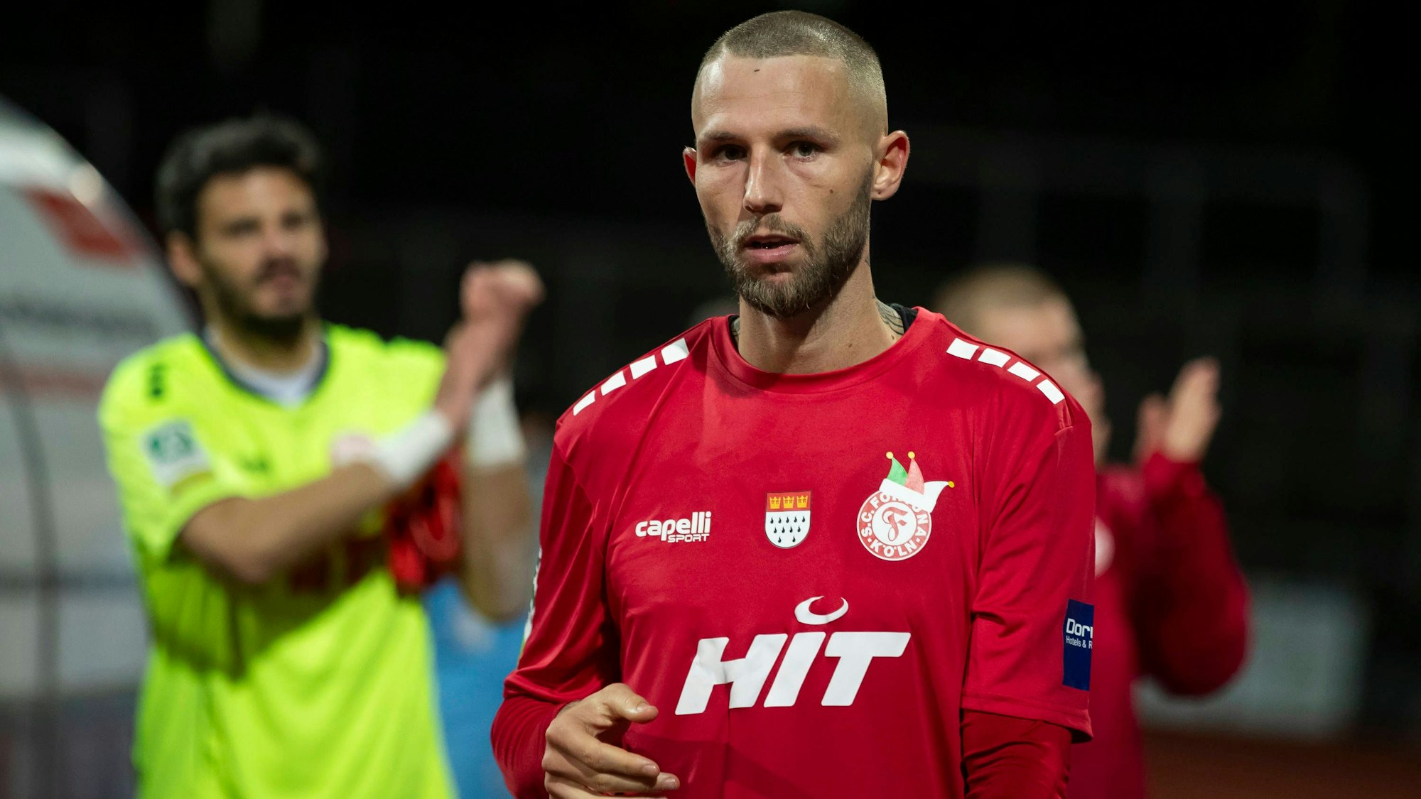 Regionalliga West, Fortuna Koeln - Borussia Moenchengladbach U23, 10.11.2023 Dominik Lanius Fortuna Koeln, 4. Regionalliga West, Fortuna Koeln - Borussia Moenchengladbach U23, 15. Spieltag, am 10.11.2023, Suedstadion, Koeln DFL regulations prohibit any use of photographs as image sequences and/or quasi-video *** Regionalliga West, Fortuna Koeln Borussia Moenchengladbach U23, 10 11 2023 Dominik Lanius Fortuna Koeln, 4 Regionalliga West, Fortuna Koeln Borussia Moenchengladbach U23, 15 Spieltag, am 10 11 2023, Suedstadion, Koeln DFL regulations prohibit any use of photographs as image sequences and or quasi video Copyright: xBEAUTIFULxSPORTS/Meuselx