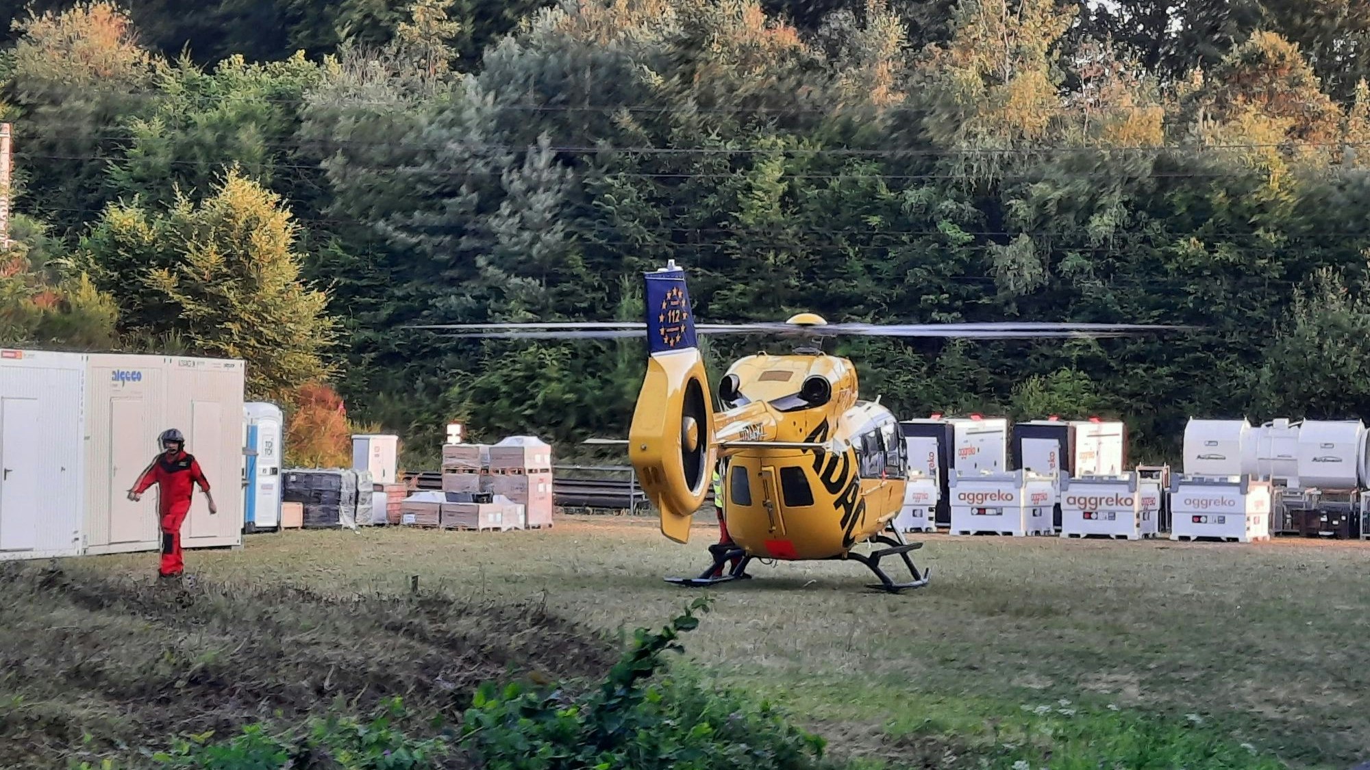 Ein Rettungshubschrauber.