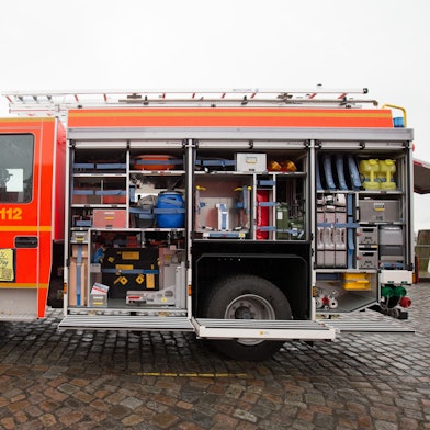Ein neues Lösch- und Arbeitsfahrzeug (HLF) der Feuerwehr.