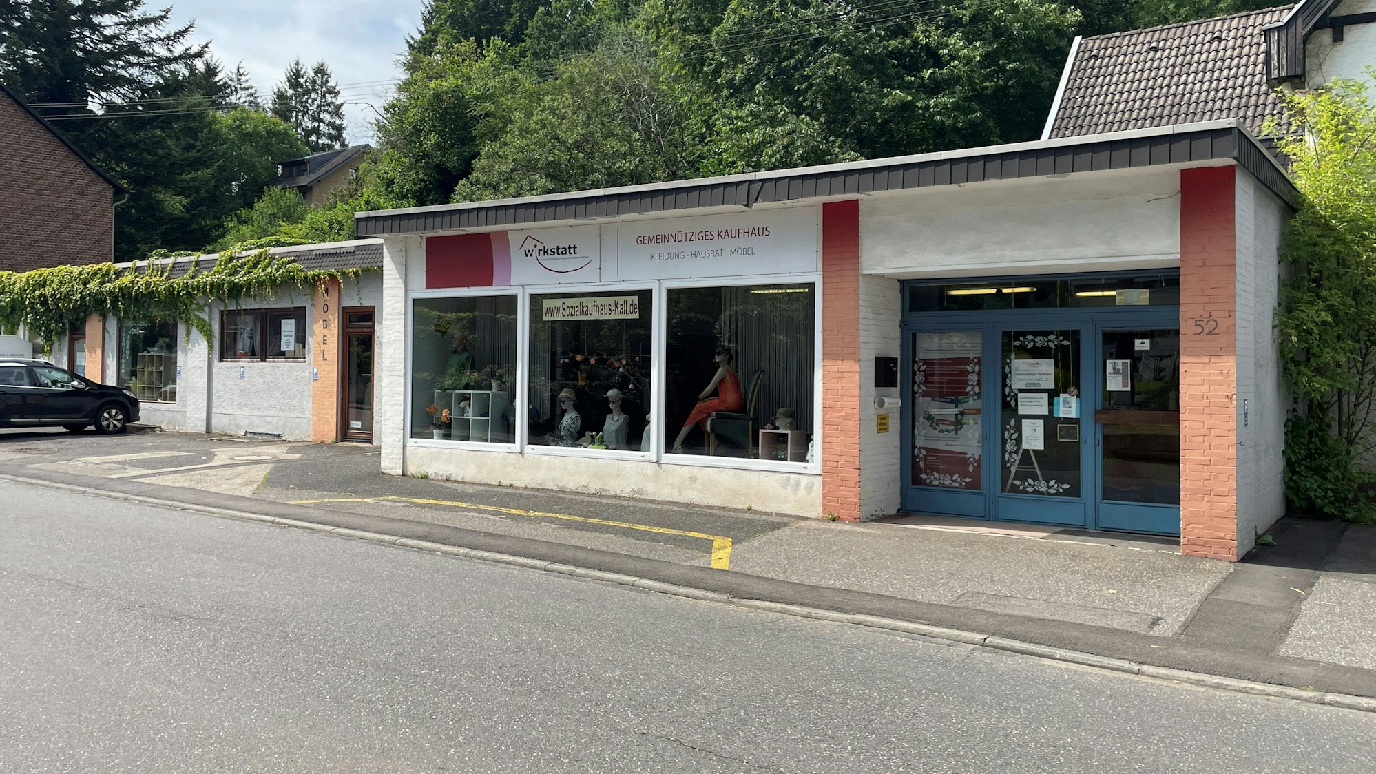 Das Gebäude des Sozialkaufhauses an der Aachener Straße in Kall.