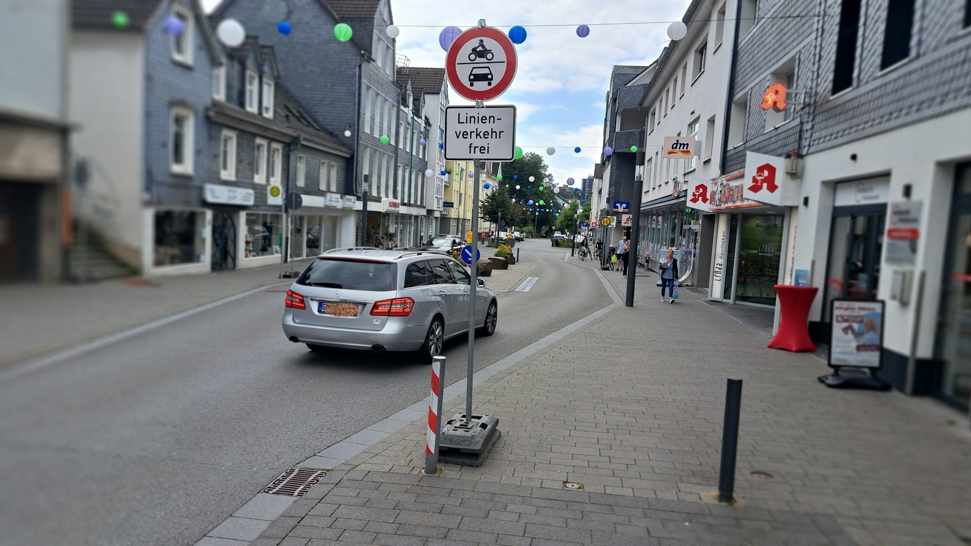 Blick auf die Hochstraße in Wipperfürth.