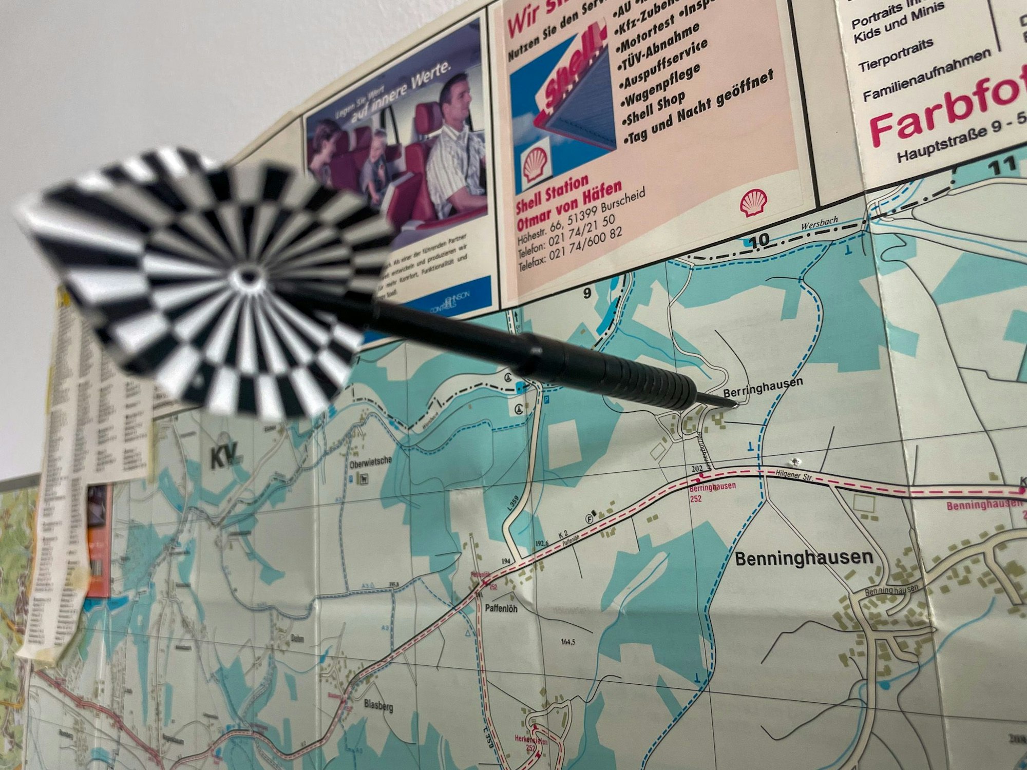 Der Dartpfeil traf die Ortschaft Berringhausen.