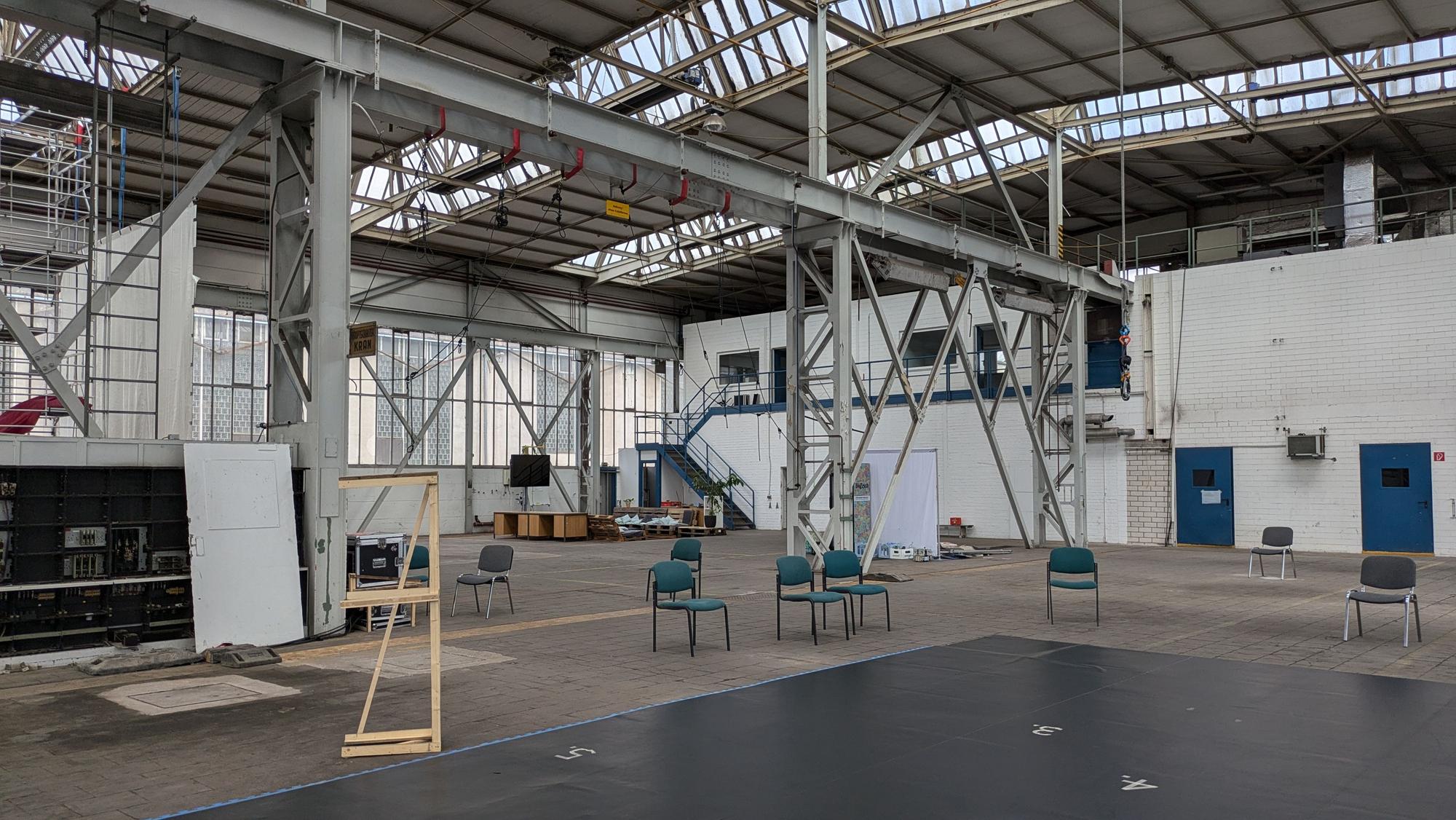 Die Halle 63 wird jetzt schon vom Kreationszentrum Zeitgenössischer Zirkus genutzt.