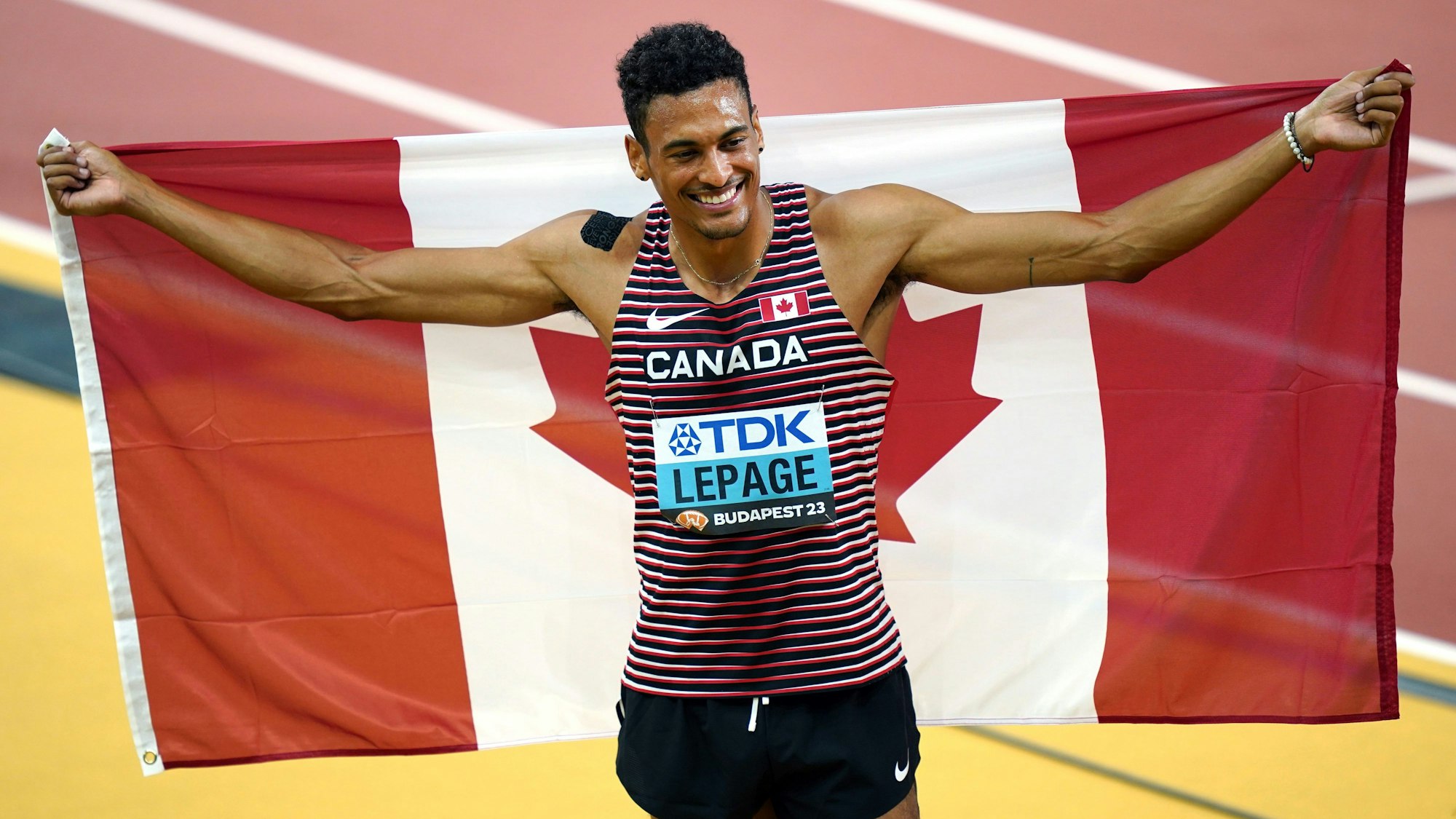 Pierce Lepage in Budapest bei der Leichtathletik-Weltmeisterschaft 2023. (Archivbild)