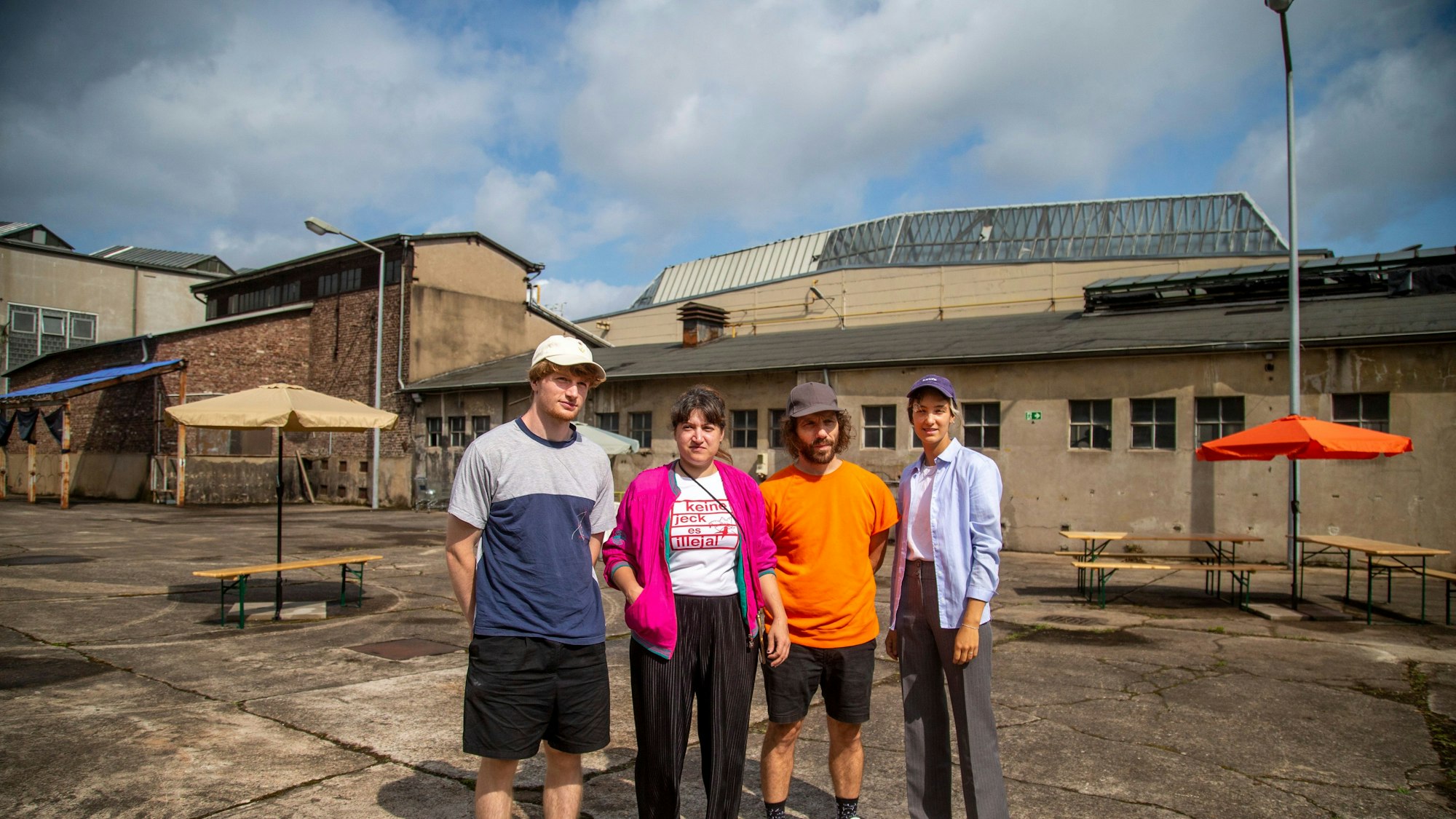 Dominikus Moos (von links), Meryem Erkus, Roman Jungblut und Lena Beuth sind das Kernteam der Initiativen.