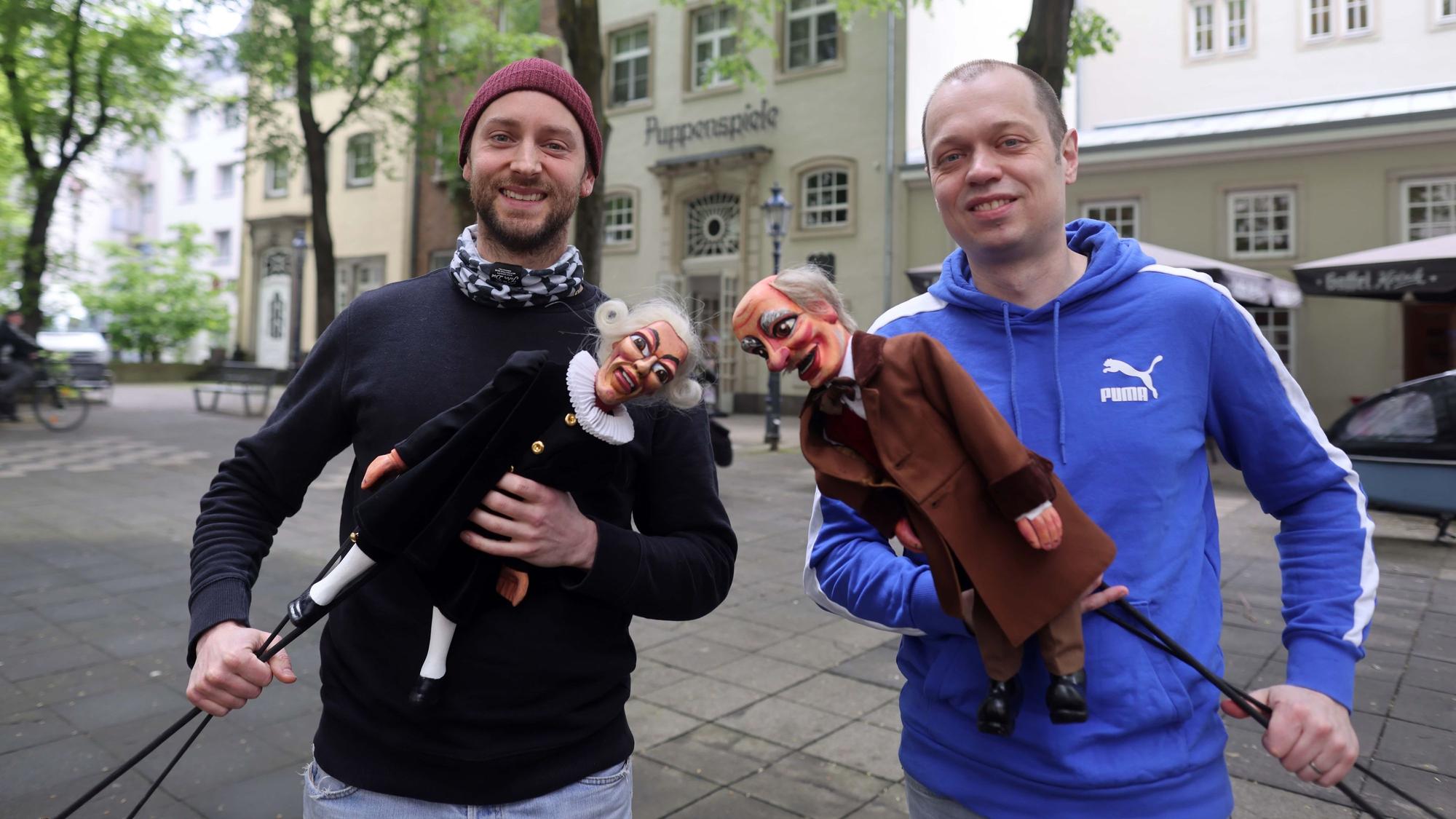 Köln, RSK, neue Hänneschen Schauspieler Denis Merzbach (l.) und Martin Moos