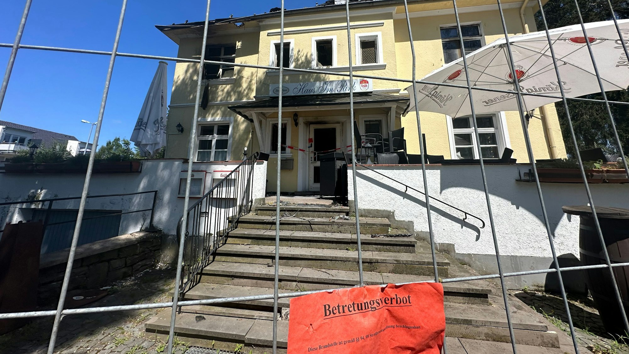 Brand anschlag Haus im Park, Seelscheid