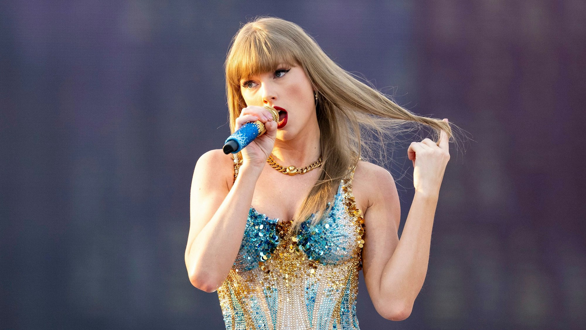 Taylor Swift auf der Bühne in München.