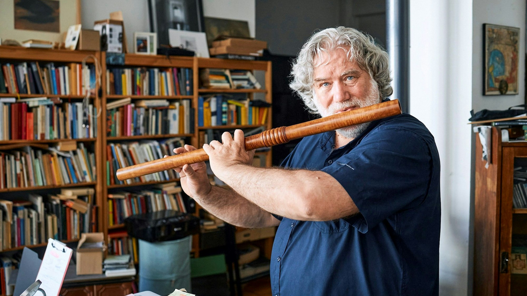 Der Flötist Norbert Rodenkirchen.