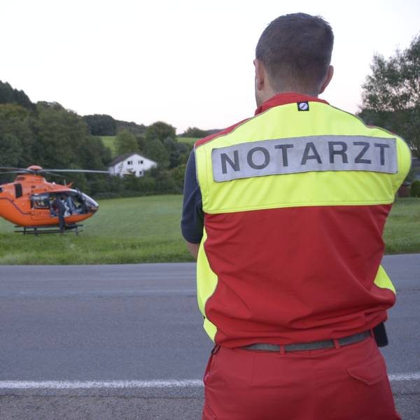 Ein Rettungshubschrauber im Einsatz.