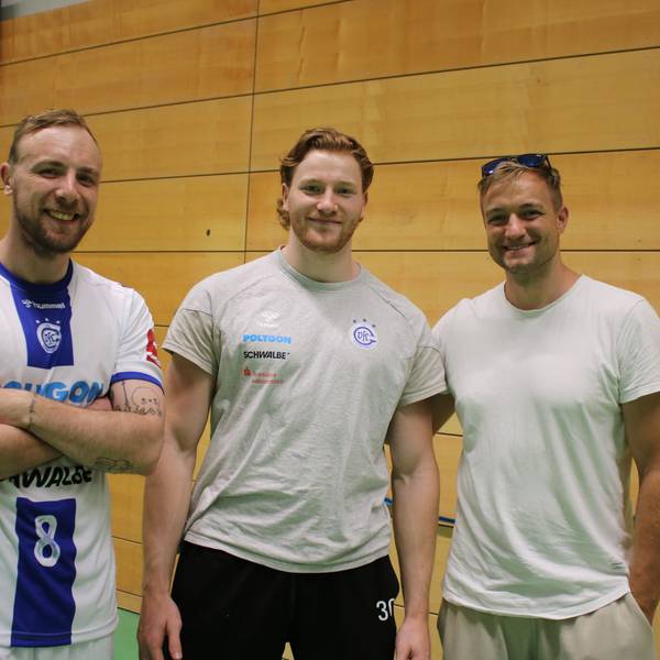 Im Gespräch Jörg Lützelberger, Tom Kiesler und Lukas Blohme (v.r.).