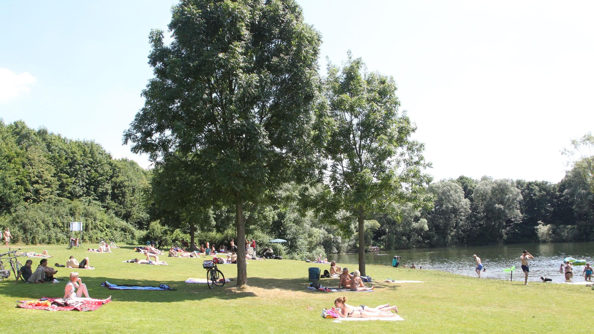 Allnerer See, Baden Hitze, Sonne, Abkühlung, See