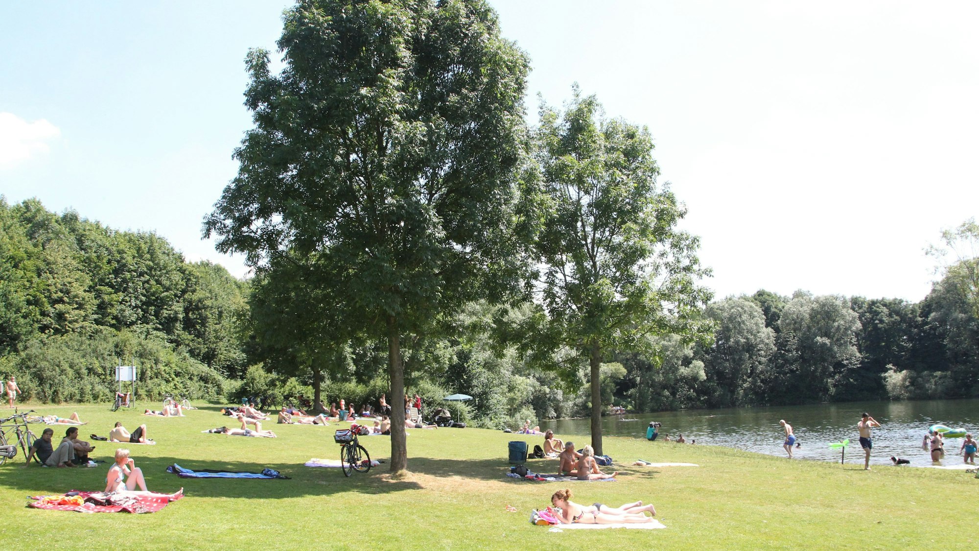 Allnerer See, Baden Hitze, Sonne, Abkühlung, See