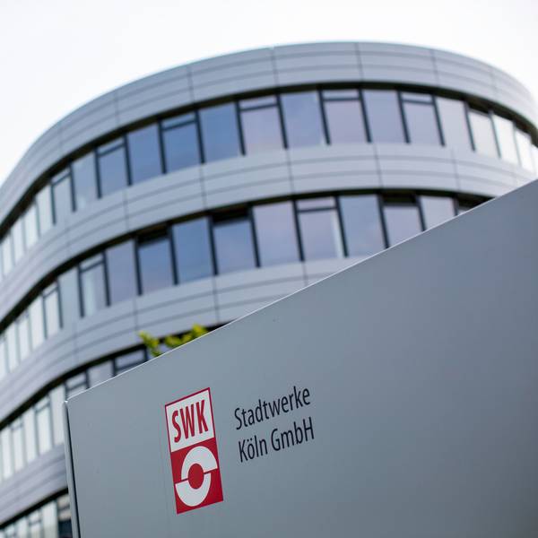 Blick auf das Bürogebäude der Stadtwerke Köln