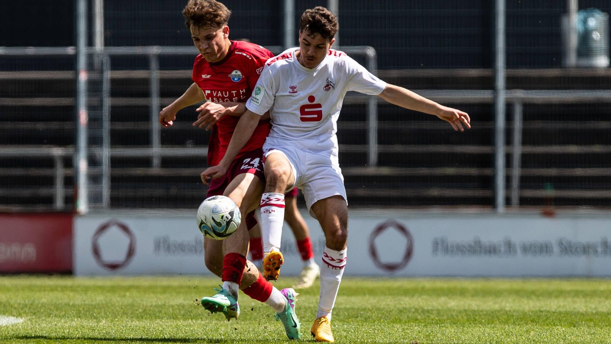 A-Junioren Bundesliga West: 1.FC Koeln U19 - SC Paderborn 07 U19, 05.05.2024 Etienne Borie 1.FC Köln U19, 10 A-Junioren Bundesliga West: 1.FC Koeln U19 - SC Paderborn 07 U19, Franz-Kremer-Stadion, 05.05.2024 *** A Junioren Bundesliga West 1 FC Koeln U19 SC Paderborn 07 U19, 05 05 2024 Etienne Borie 1 FC Köln U19, 10 A Junioren Bundesliga West 1 FC Koeln U19 SC Paderborn 07 U19, Franz Kremer Stadion, 05 05 2024 Copyright: xBEAUTIFULxSPORTS/Buriakovx