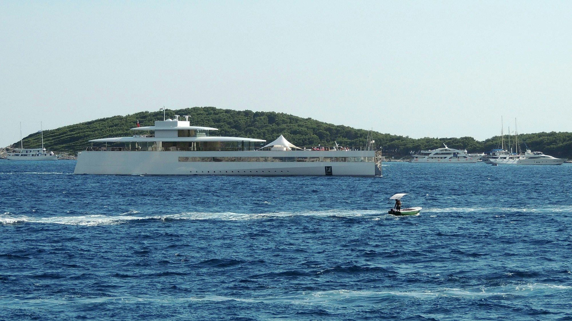 Die Luxusjacht Venus ankert vor Kroatien.
