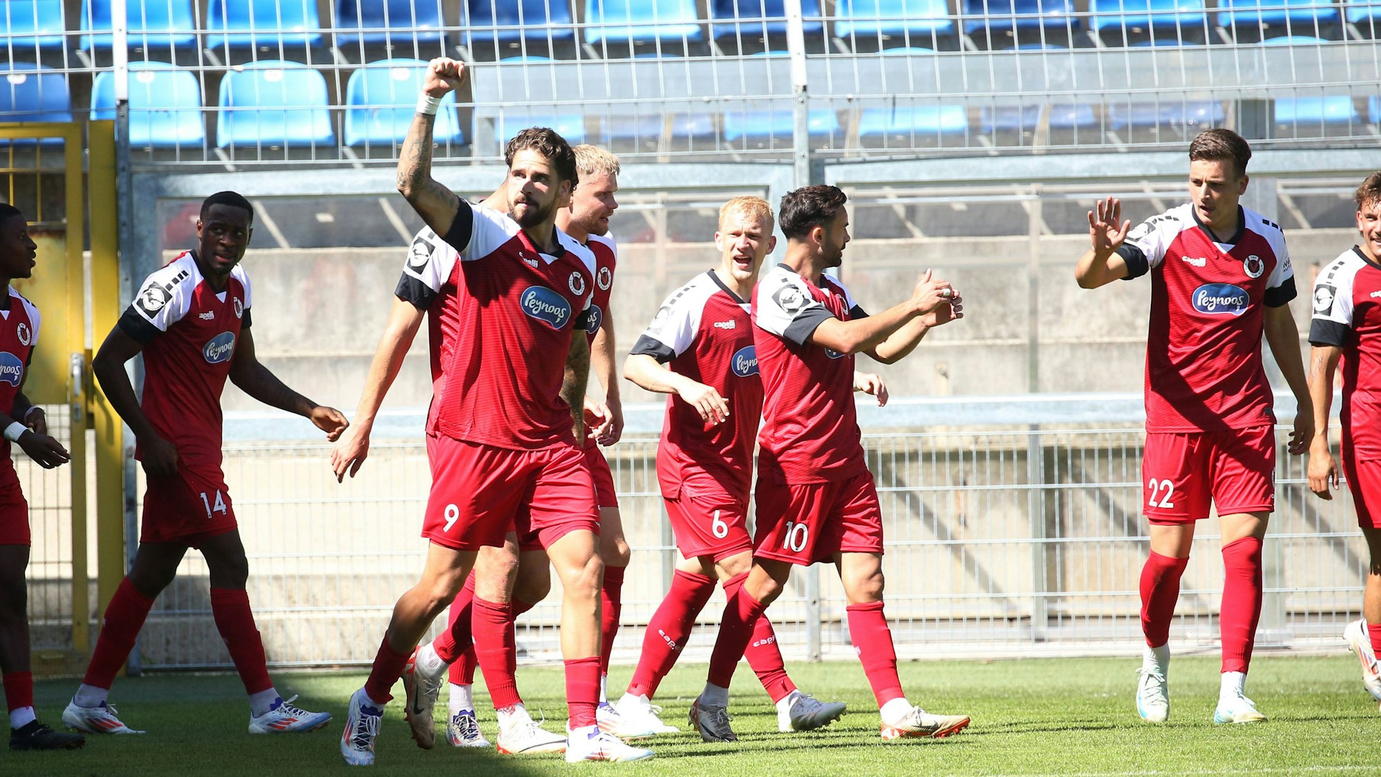 10.08.2024, Fußball, 3. Liga, SV Waldhof Mannheim - FC Viktoria Köln, 2. Spieltag, Saison 2024/25, Carl Benz Stadion, Mannheim, Deutschland, zmdz, 1:1 Köln durch Lex-Tyger Lobinger 9, Viktoria Köln SV Waldhof Mannheim - FC Viktoria Köln *** 10 08 2024, Football, 3 Liga, SV Waldhof Mannheim FC Viktoria Köln, 2 Matchday, Season 2024 25, Carl Benz Stadion, Mannheim, Germany, zmdz, 1 1 Köln by Lex Tyger Lobinger 9, Viktoria Köln SV Waldhof Mannheim FC Viktoria Köln