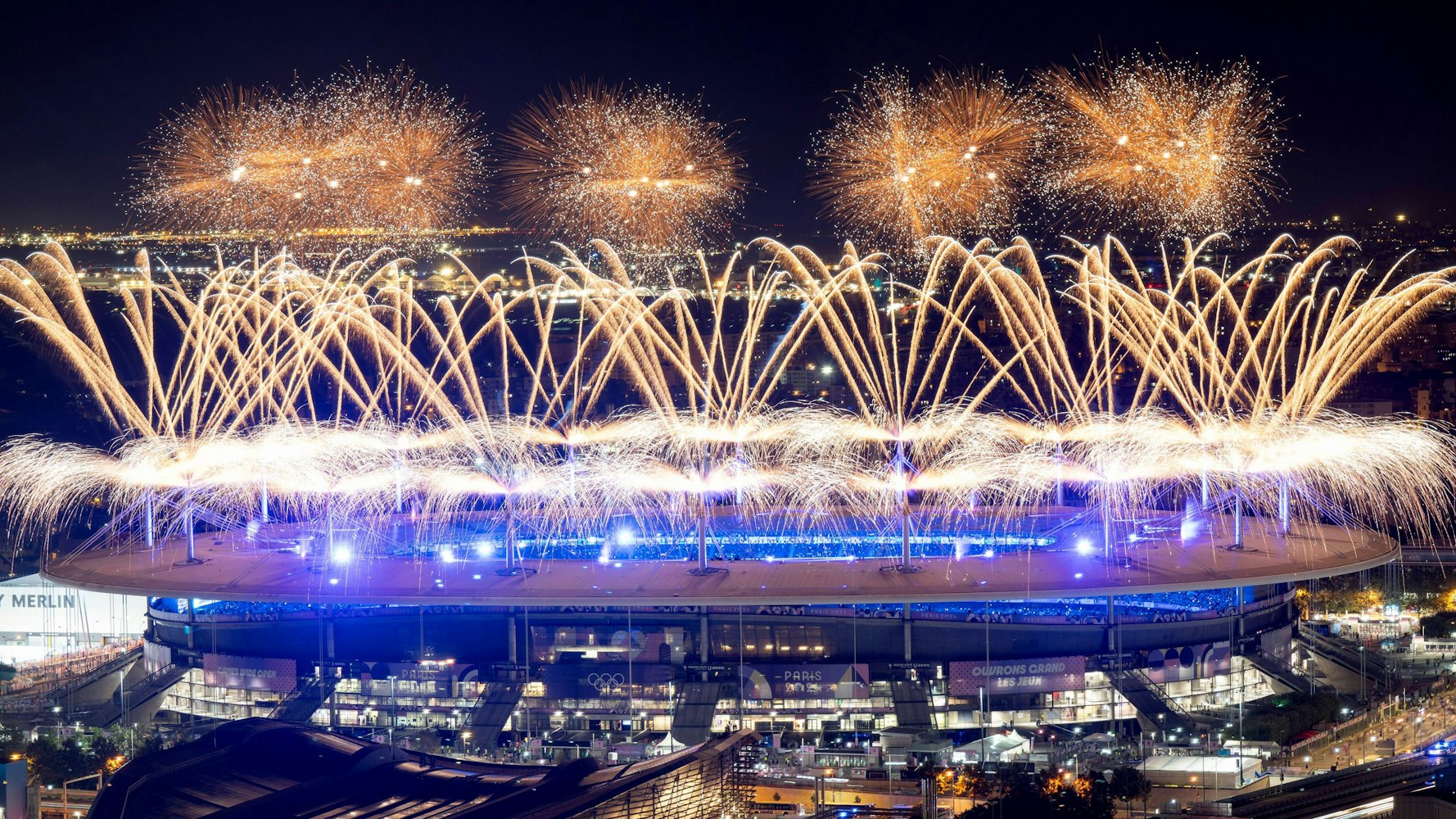 Zum Abschied der Olympischen Spiele in Paris gab es ein großes Feuerwerk.