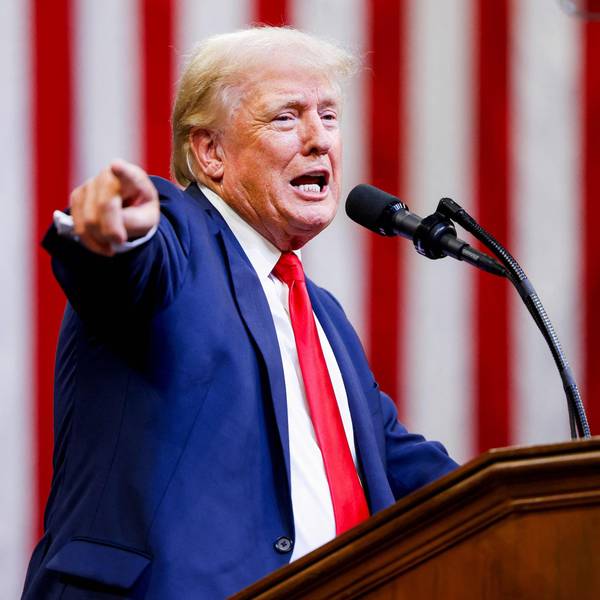 Donald Trump bei seinem ersten Wahlkampfauftritt seit Tagen am Freitag in Bozeman im US-Bundesstaat Montana.