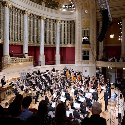 Das Kyiv Symphony Orchestra bei einem Auftritt in Wien.