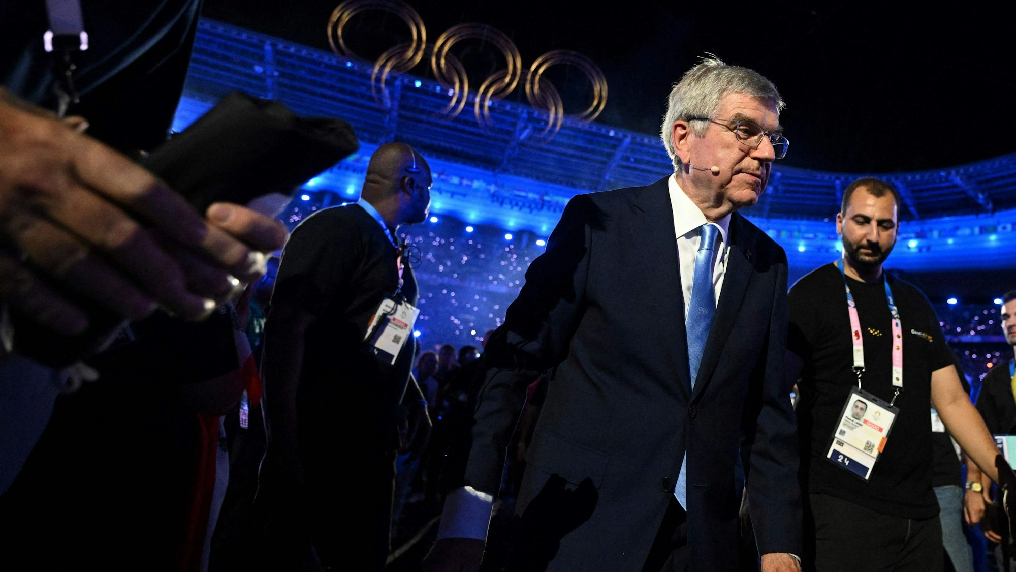 IOC-Präsident Thomas Bach bei der Abschiedsfeier in Paris.