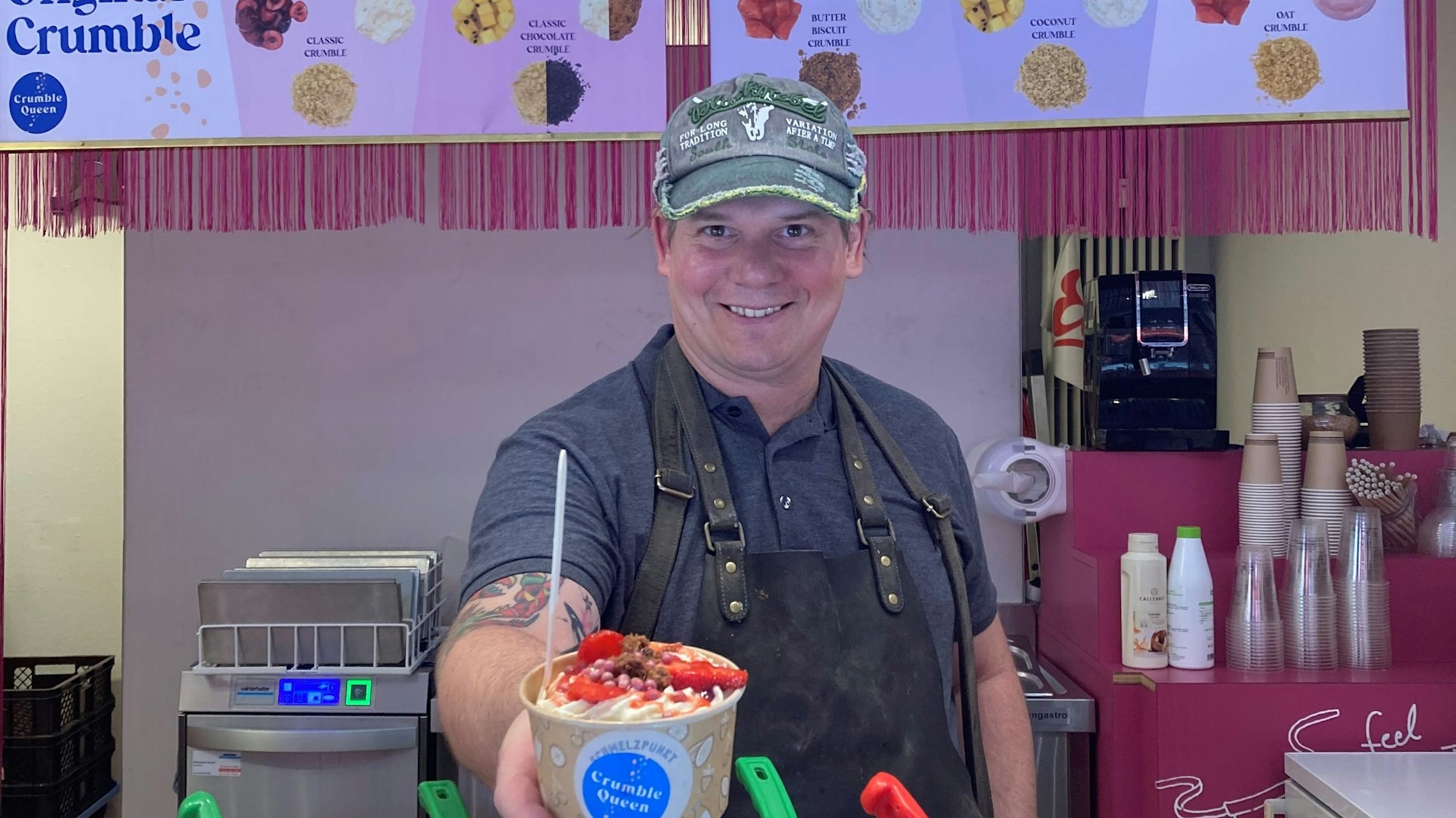 Eiko Scharfenberger ist der Erfinder der Crumble Queen.