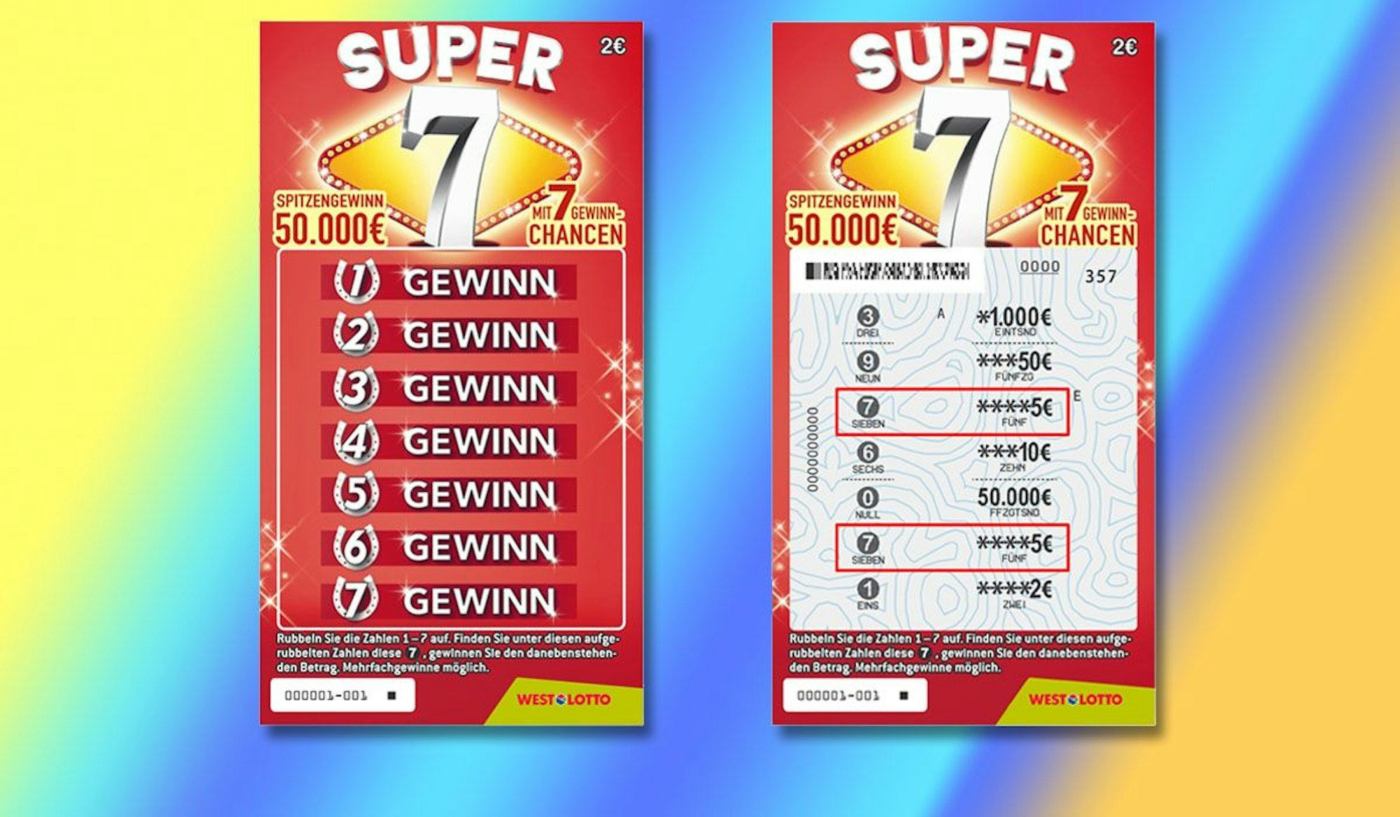 Rubbellos der SUPER 7