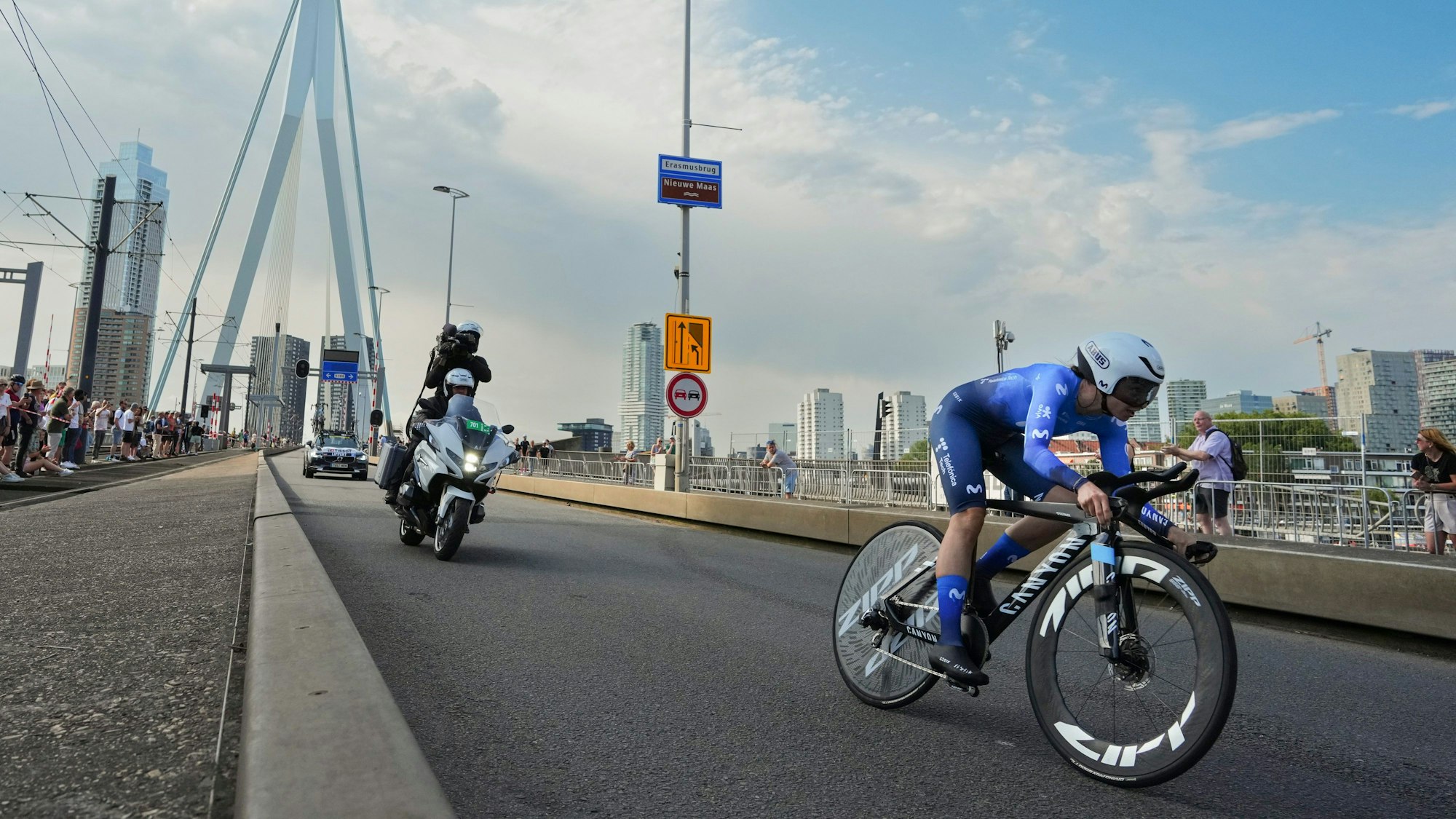 Liane Lippert aus Deutschland bei der dritten Etappe der Tour de France Frauen in Rotterdam.