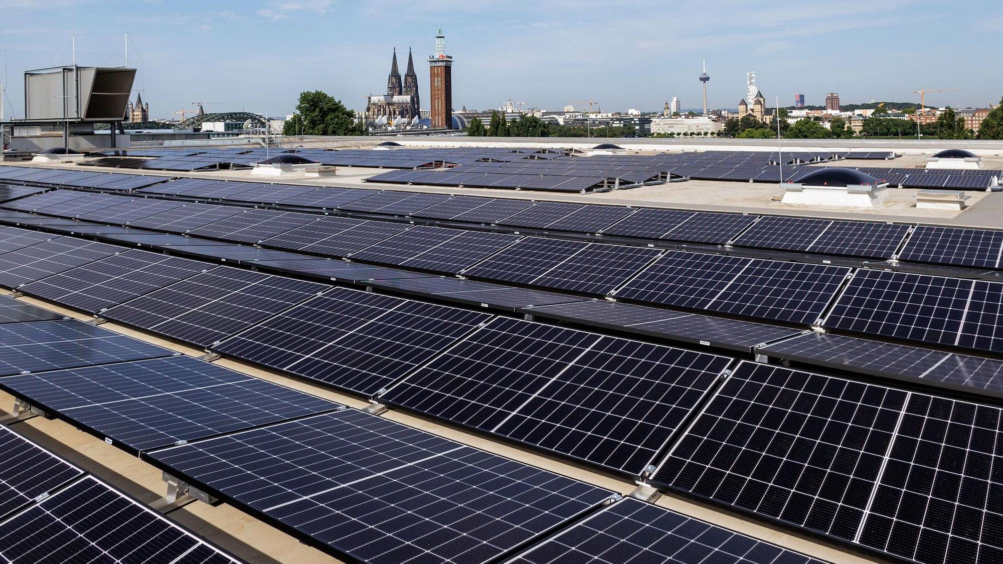 Eine Photovoltaik-Anlage.