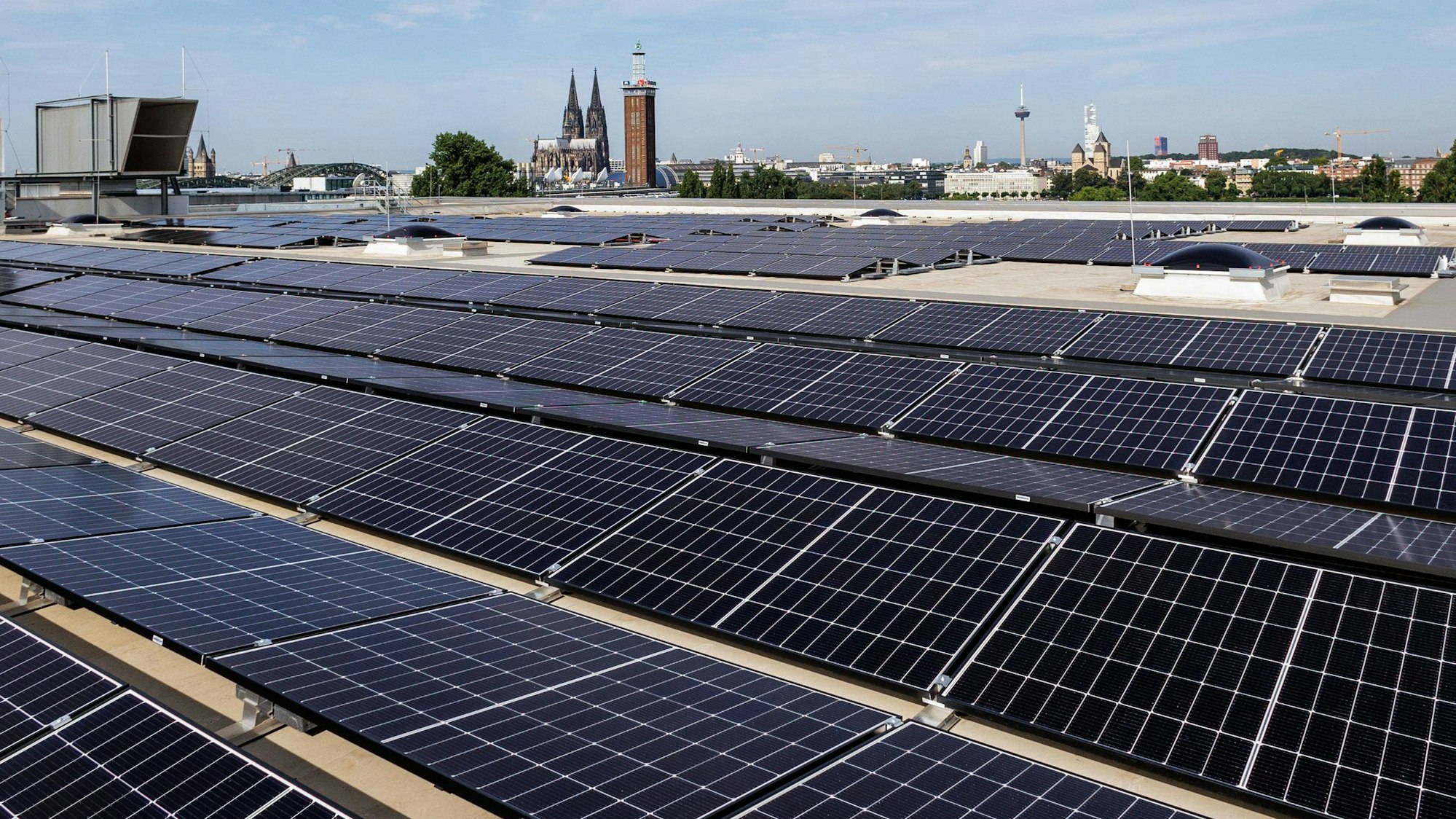 Eine Photovoltaik-Anlage.