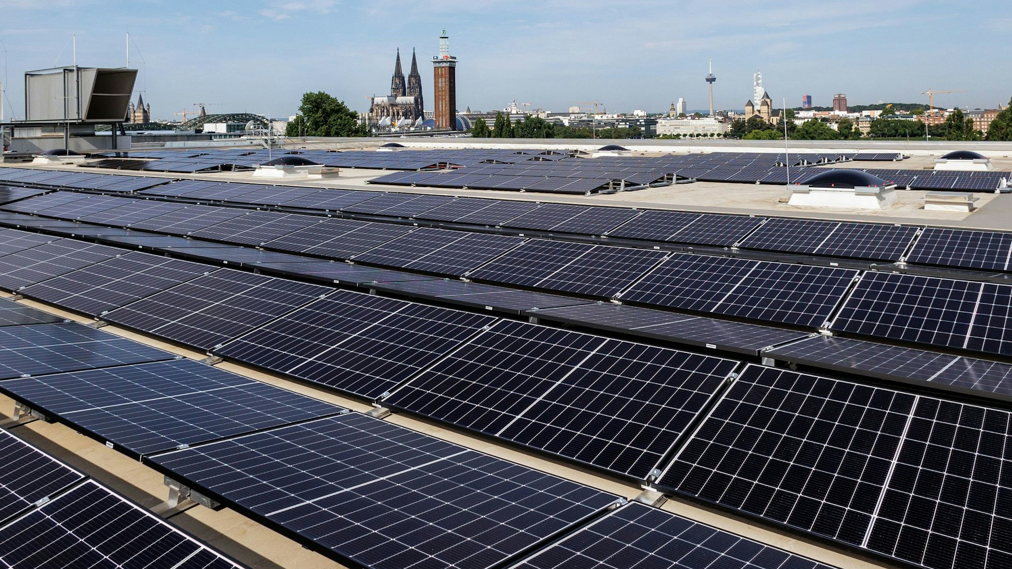 Eine Photovoltaik-Anlage.