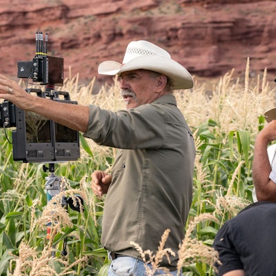 Kevin Costner am Set von Horizon