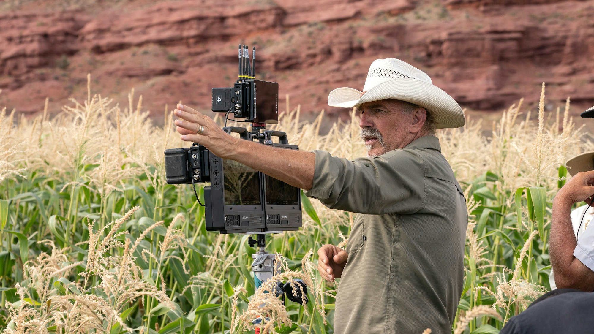 Kevin Costner am Set von Horizon