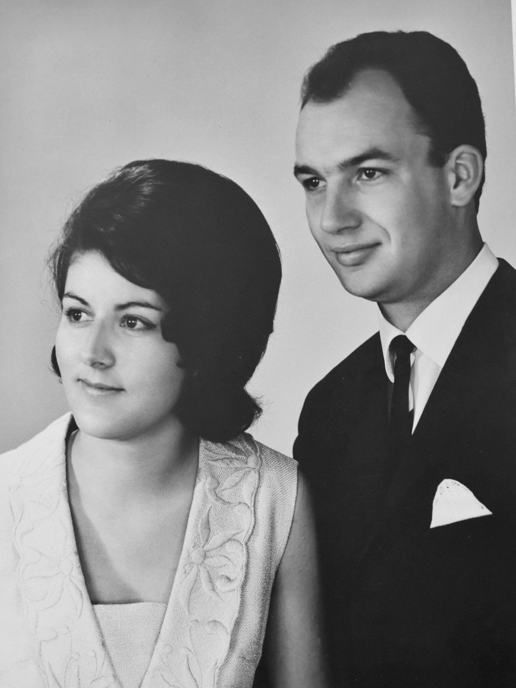Das Paar bei der Grünen Hochzeit im Jahr 1964.
