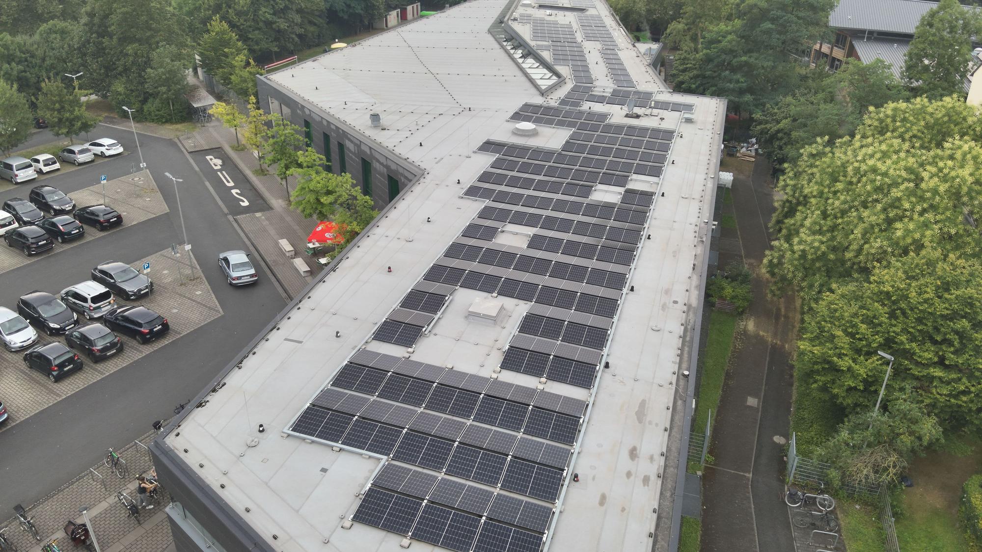 Luftbild Ossendorfbad - PV-Anlage
