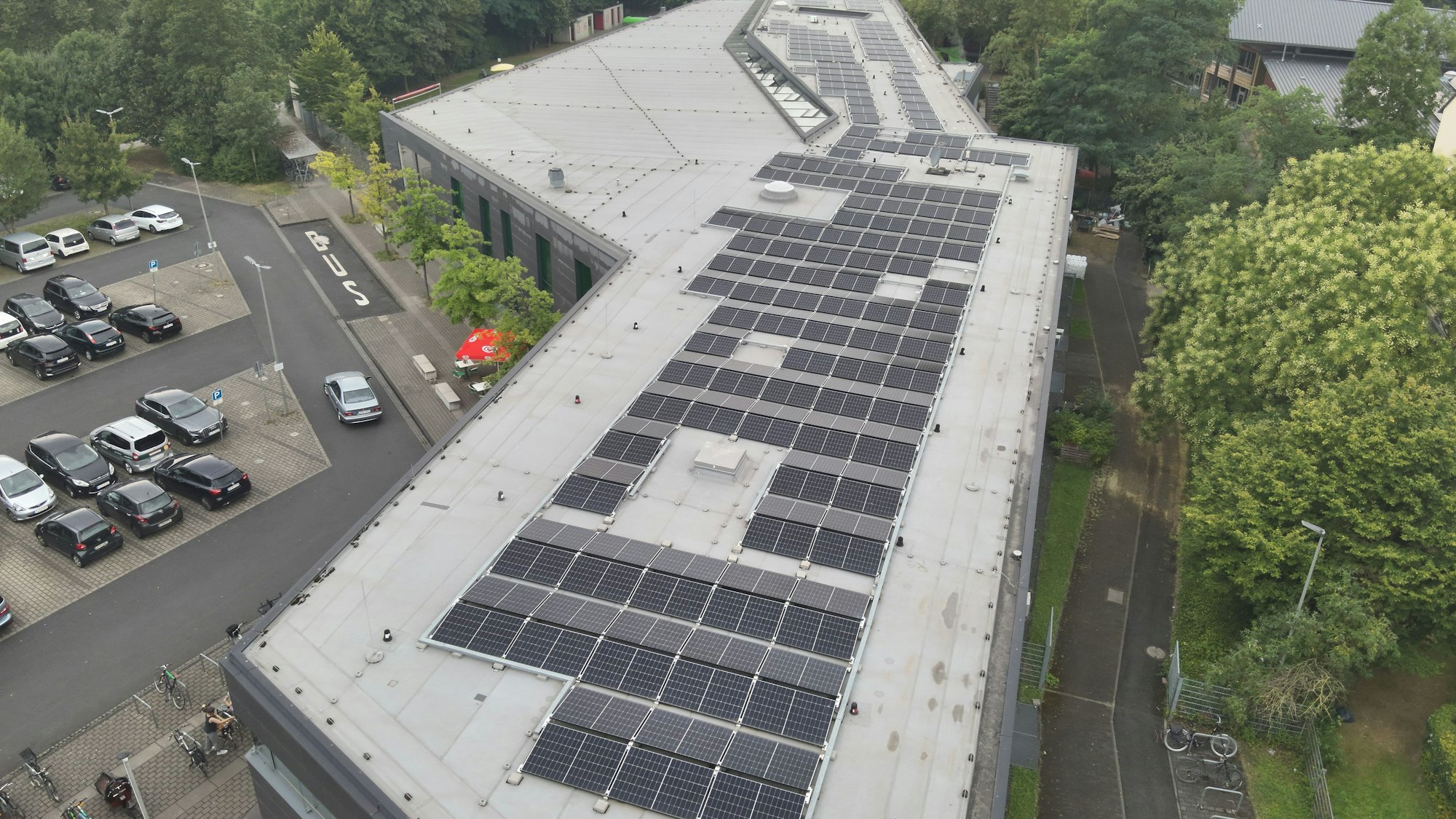 Luftbild Ossendorfbad - PV-Anlage