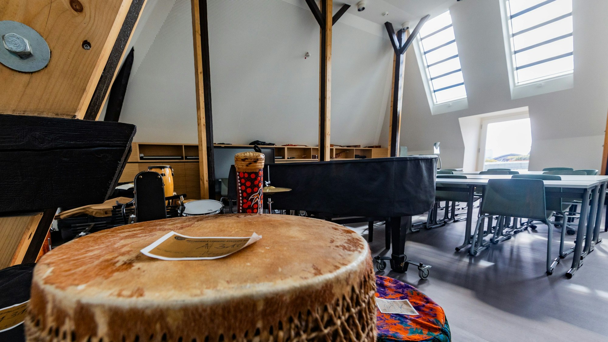 Neuer Musikraum im ehemaligen Speicher.