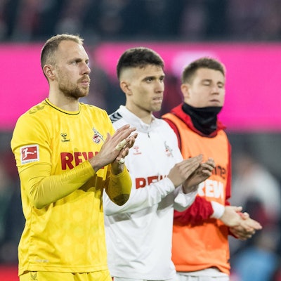 Könnten den 1. FC Köln noch verlassen: Marvin Schwäbe (links) und Dejan Ljubicic.