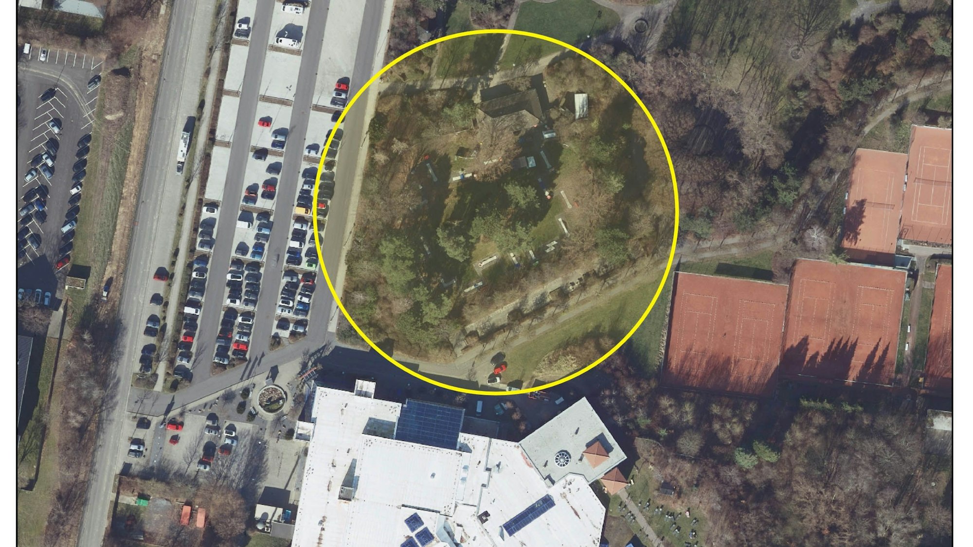 Ein Blick aus der Luft auf den Planungsbereich.