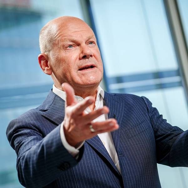 20.08.2024, Berlin: Bundeskanzler Olaf Scholz (SPD) gibt bei Sat.1 ein Interview für die Sendung :newstime spezial - «Wo steht Deutschland? Fragen an Bundeskanzler Olaf Scholz».