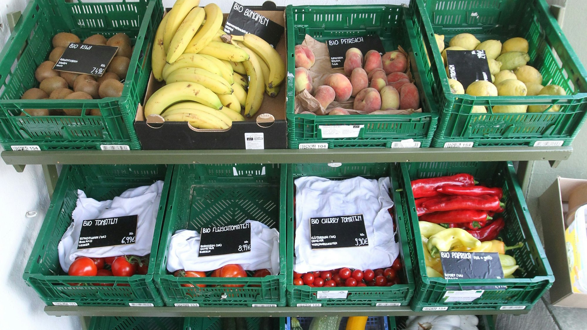 Seit Juli dieses Jahres ist auch Obst und Gemüse im Angebot.