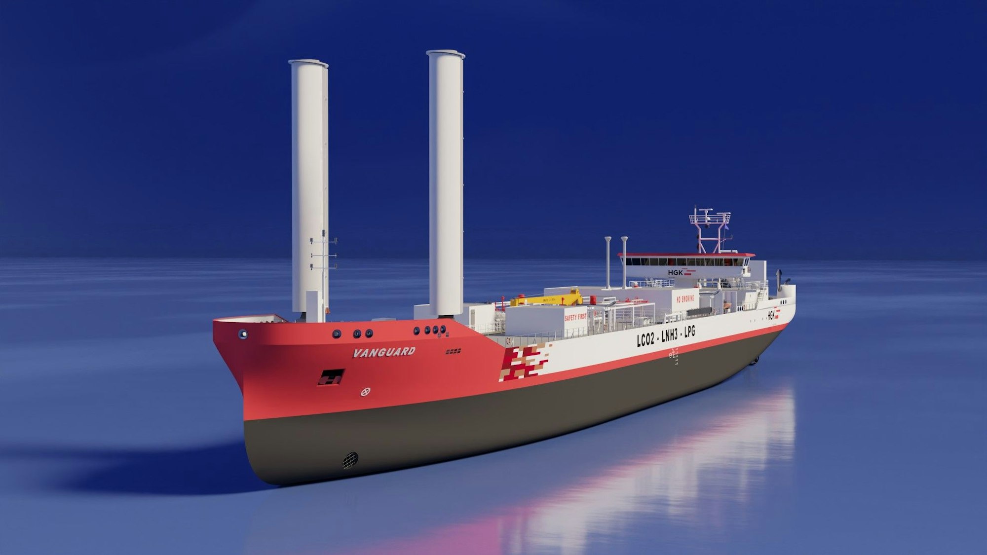 Ein Bild, wie das Schiff aussehen wird.