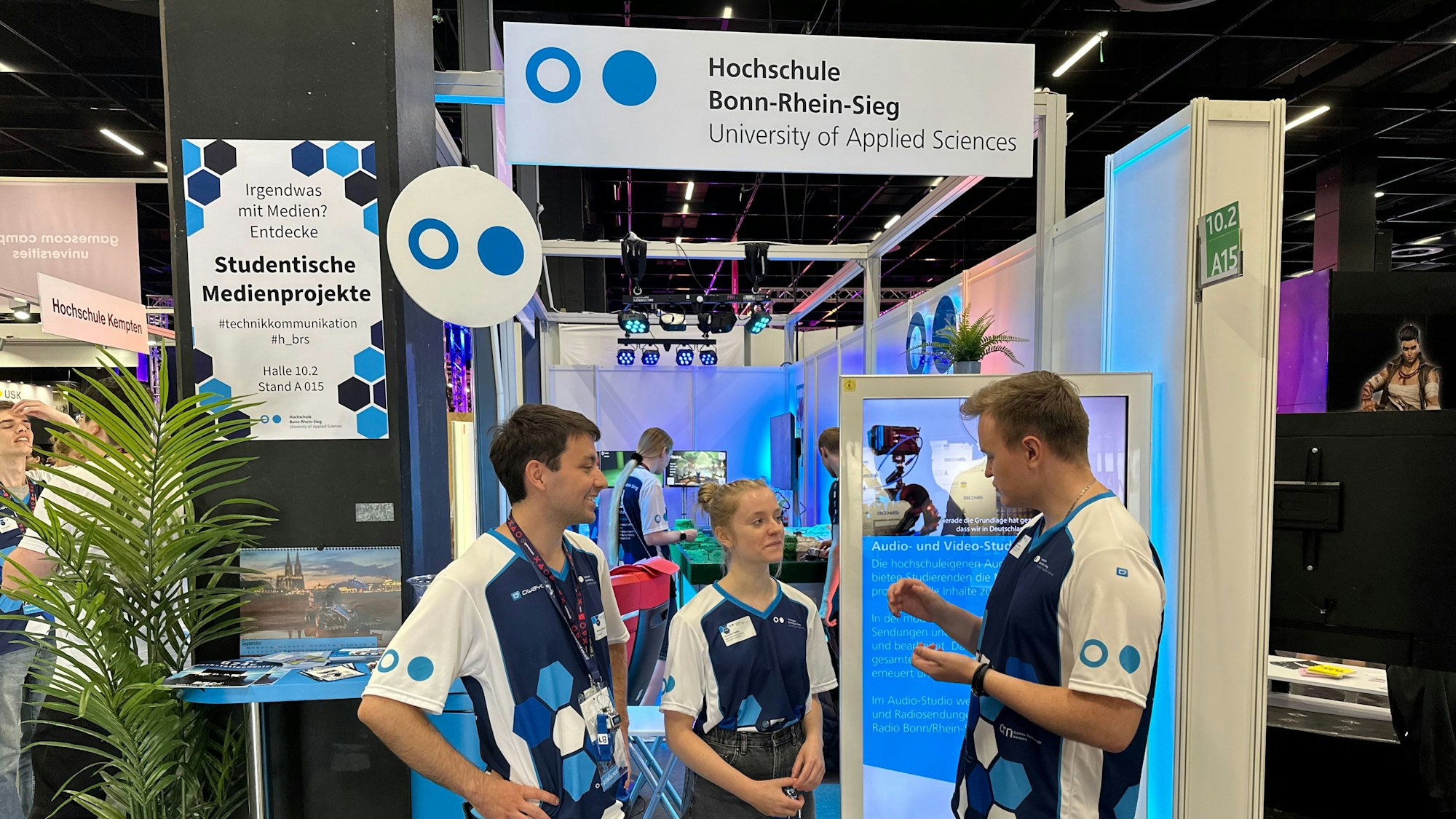 Der Stand der Hochschule Bonn-Rhein-Sieg auf der Gamescom.